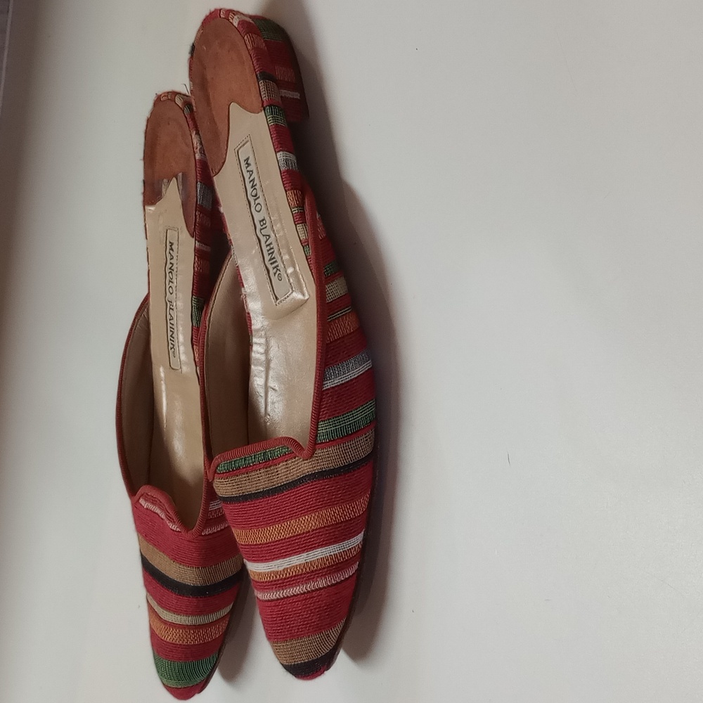 Manolo Blahnik Multi-Color Mules